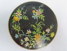 Vintage Stratton Compact 1950s Ladies Gilt Powder Floral Flower Enamel Design