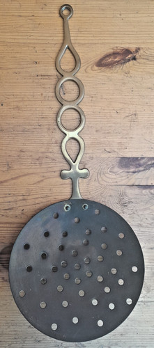 Brass chestnut roaster skimmer - brass,