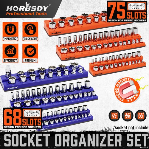 6pc socket organizer storage - organizer,