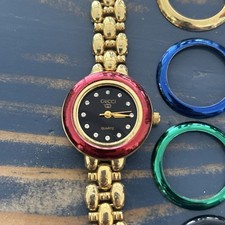 GUCCI Gold Watch Vintage Color