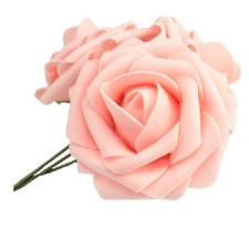 50 Artificial Foam Roses Flowers Wedding Bride Bouquet Flowers Home Decor UK