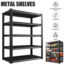5 Tier Metal Shelving Unit Storage Racking Shelves Garage Warehouse Shed Update