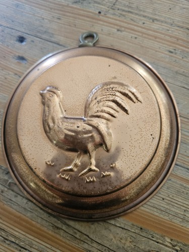 Vintage copper rooster chicken - copper,