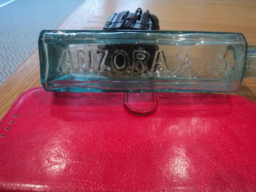 Antique glass bottle - glass,