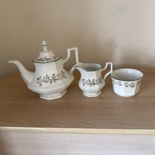 Eternal Beau Large Tea Set - TeaPot (8.5") Sugar Bowl (2.5) And Milk Jug (4.5)