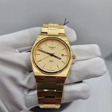 Tissot T137.410.33.021.00 PRX Mens' Gold Stainless Chronograph Watch + Gift Bag