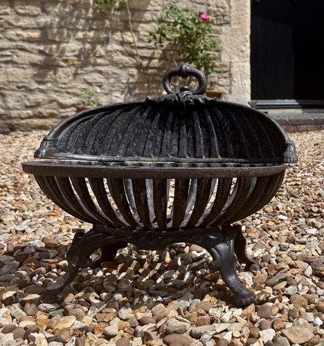 Cast iron fire basket - cast,