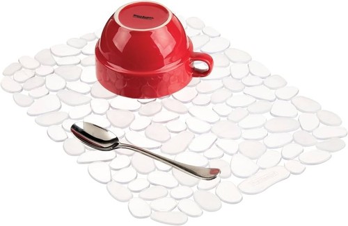 Pebble sink mat dish drainer - mat,