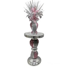 Pink Silver Table And Vase