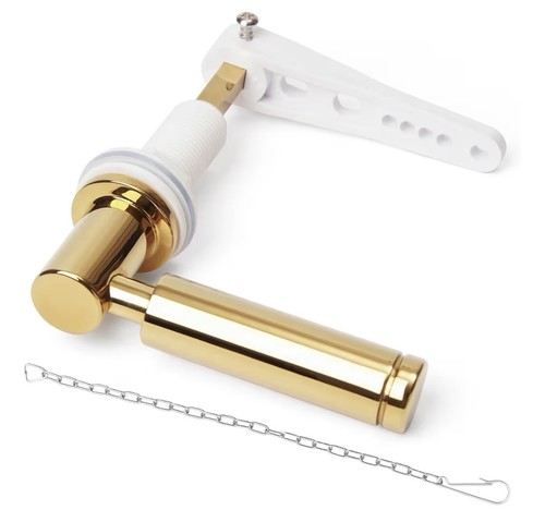 Gold toilet cistern flush - gold,