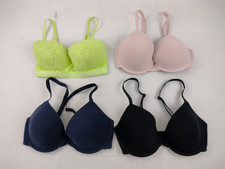 M&S 4Pcs Bra Bundle Size 32DD Multicoloured Padded Wired Jersey NEW F2