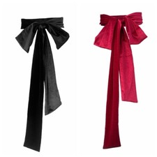 Women Velvet Corset Belt Waistband Obi Bow Ribbon Japanese Pleuche Kimono Retro 