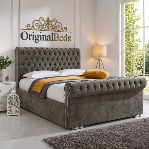 Sleigh bed frame ottoman - sleigh,