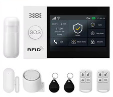 Touch Screen Home Burglar Security Alarm System Wireless GSM-WiFi+Motion Sensors