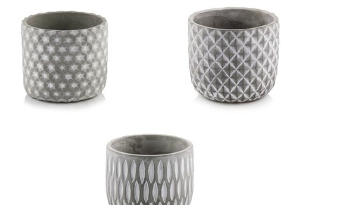 Concrete flower pots - concrete, pot