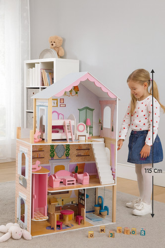 Kids wooden dolls house 115cm - kids,