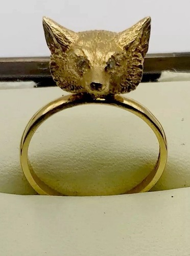 Antique 15ct gold - gold, fox