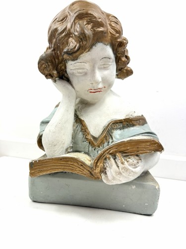Vintage plaster angel portrait - vintage,