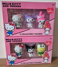 Hello Kitty And Friends 3D Erasers Collectible Figures Bundle 2 Sets Kuromi NEW 