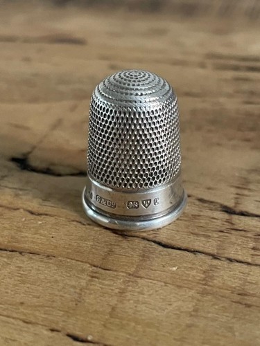 Sterling silver thimble - silver,