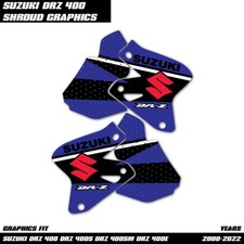 SUZUKI DRZ400 Drz400s Blue Graphics Decals Drz400sm drz400e Laminated Thick 21mm