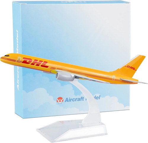 16cm yellow dhl plane - plane, boeing