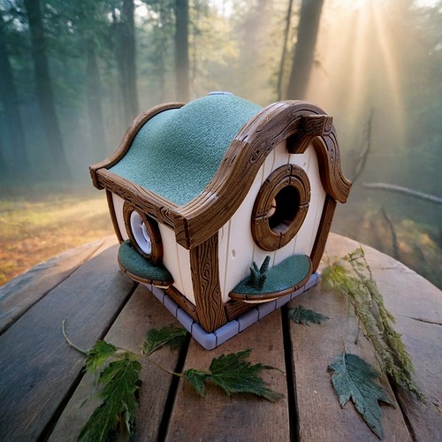 Bird house hobbit with - -,