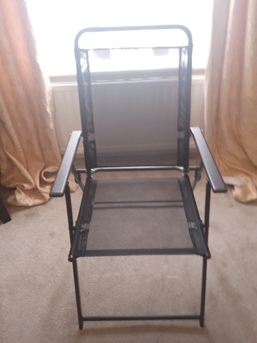 Folding camping chair black - |,