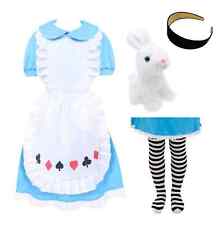GIRLS ALICE IN WONDERLAND COSTUME RABBIT KIDS CHILDS WORLD BOOK DAY FANCY DRESS