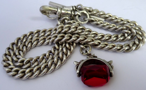 Antique solid silver double