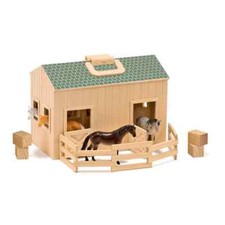 Fold & Go  Horse Stable  Wooden Fold -  Kids Gift Melissa & Doug