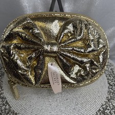 Victoria Secret Gold Now Toiletries Makeup Bag NWT 