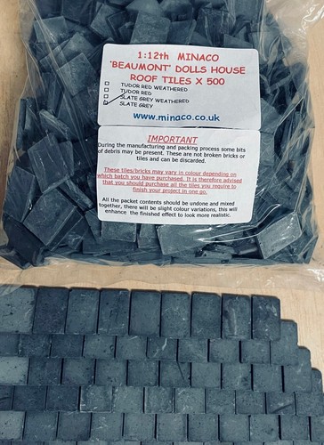 12th dolls house roof tiles - dolls,