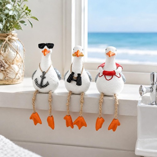 Fun coastal resin seagull - fun,