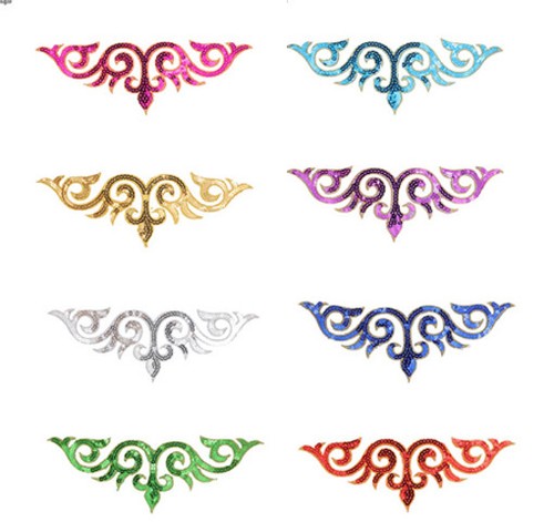 Sequin embroidery patch lace