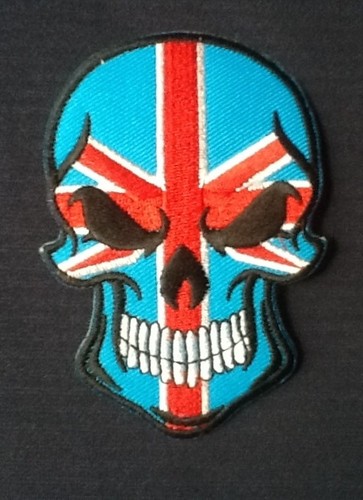 Skull union jack - british, biker