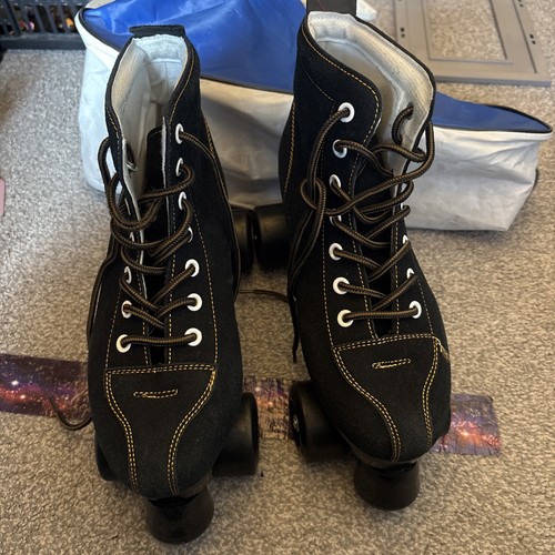 Black roller skates - black, womens
