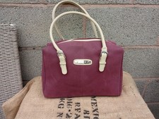 Antler Pink & Cream Leather Weekend Bag