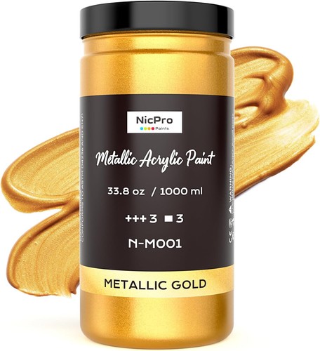 Nicpro acrylic paint metallic - nicpro,