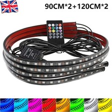 4Pcs RGB LED Under Car Tube