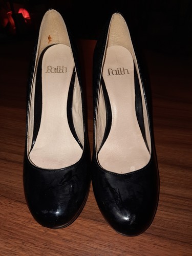 Faith size black patent - size,