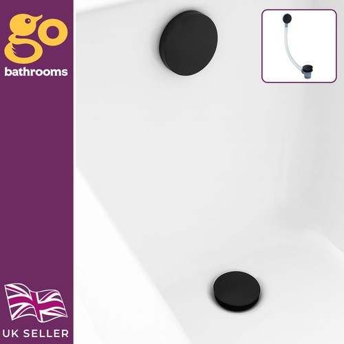 Black bath waste overflow - &,