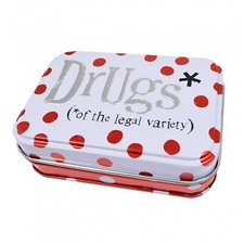 Bright Side Drugs Tin - Novelty Pill Storage Box - Handbag size tablet tin