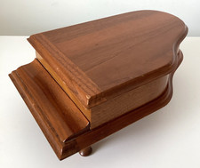 Piano Shaped Music Box Jewellery Wood by Tallent of Old Bond Street London Eng