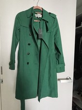 Hobbs Saskia Trench Coat Bottle Green, Size UK 6, New With Tags, RRP £199