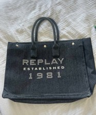 Denim Embellished Replay Bag