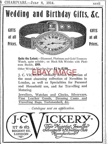 1914 advert vickery - 1914, j