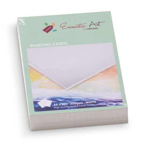 White encaustic art - white,