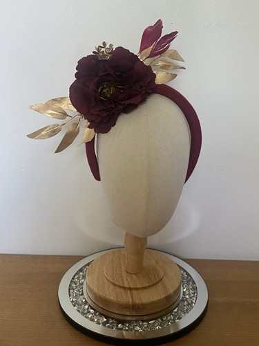 New burgundy and gold peony - gold,