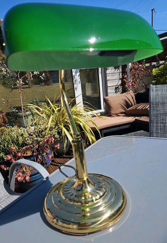 Bankers lamp with green - lamp,
